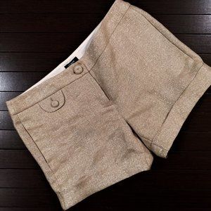 J. Crew • Gold Metallic Linen Shorts ~ Sz 4 | NWT